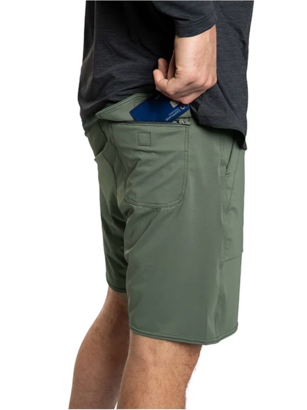 ANETIK Roam Tech Dark Olive Green Men's Hybrid Shorts size 38 $90 - Picture 7 of 13